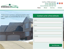 Tablet Screenshot of emeraldroofing.net